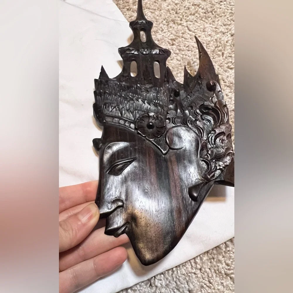 Balinese Intricately Carved Wooden Wall Art